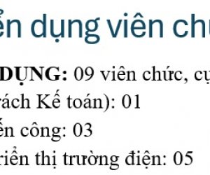 Thông báo về việc Tuyển dụng viên chức năm 2026